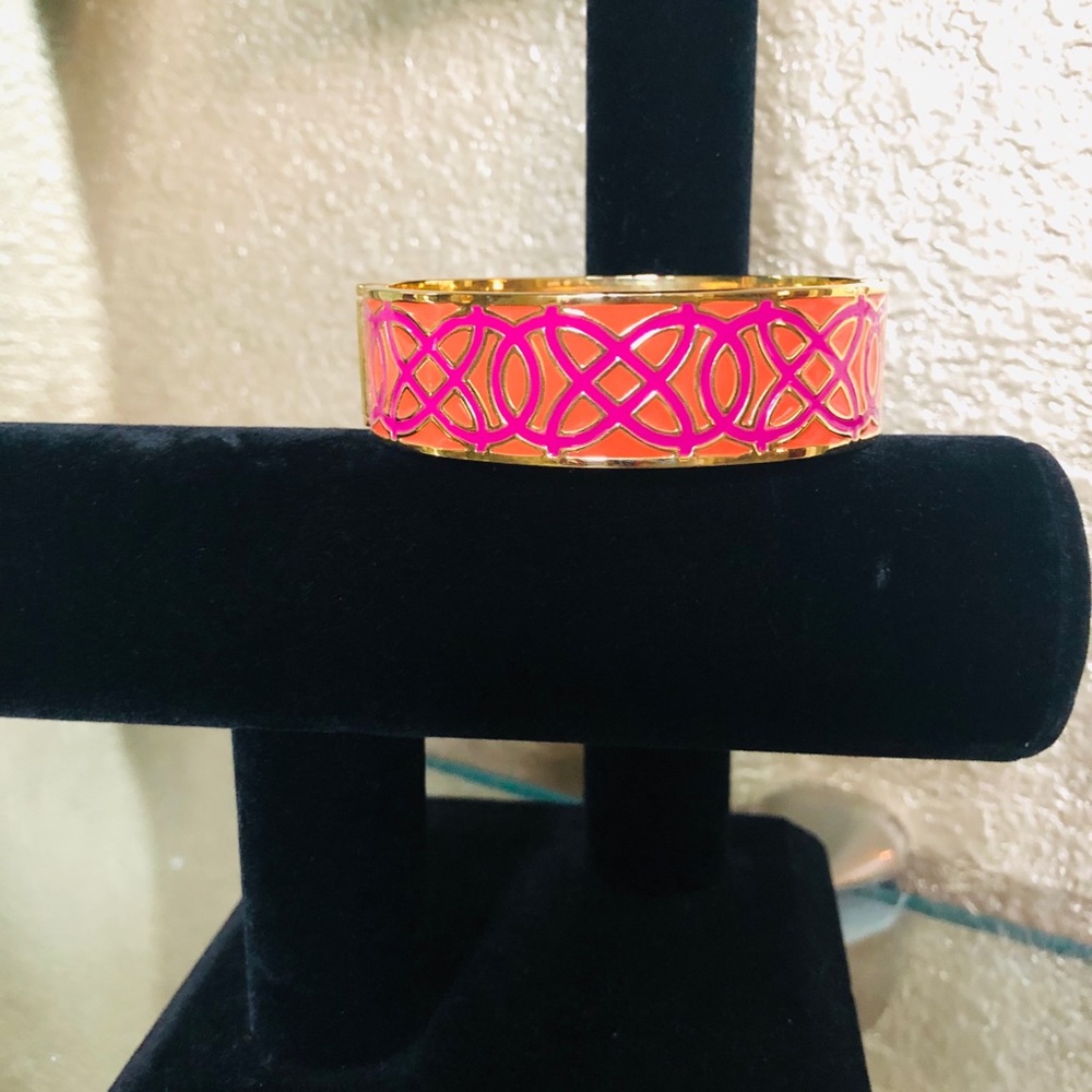 Stella & Dot Orange & Pink Celtic Knot Bracelet.